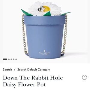 Kate Spade Down the Rabbit Hole Daisy Flower Pot Novelty Bag